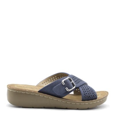 Sandalia New Walk Troquelada Navy