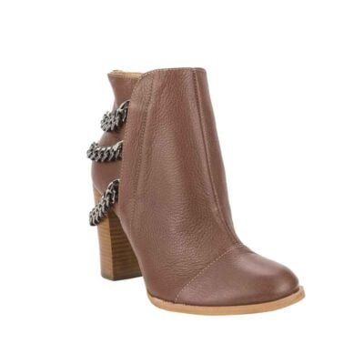 Botín Versace Canela Cadenas