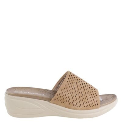 Sandalia New Walk Troquelada Camel