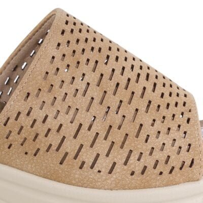 Sandalia New Walk Troquelada Camel