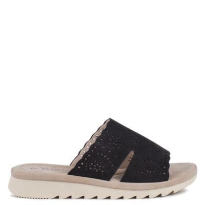 Sandalia New Walk Troquelada Corte Black