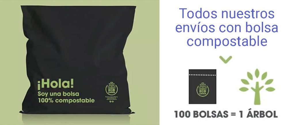 Envíos con bolsas compostables