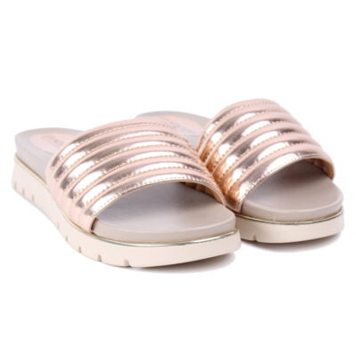 Sandalia New Walk Confort Pink Gold