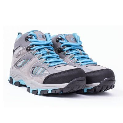 Botín Nat Geo Kids Gris y Celeste Waterproof