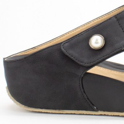 Sandalia New Walk Magda Negra - Imagen 4