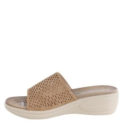 Sandalia New Walk Troquelada Camel
