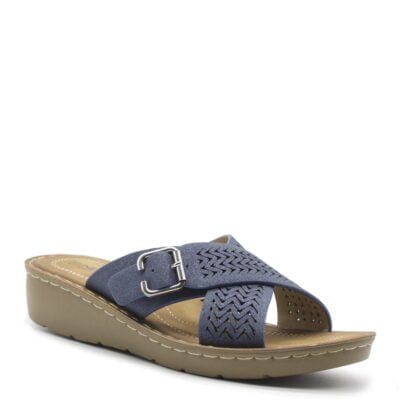 Sandalia New Walk Troquelada Navy