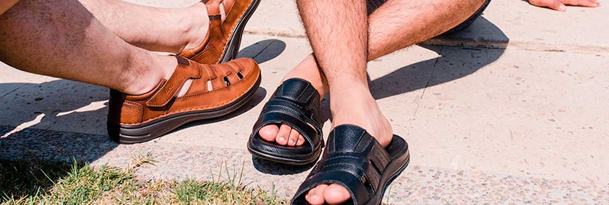 Sandalias hombre cuero deals