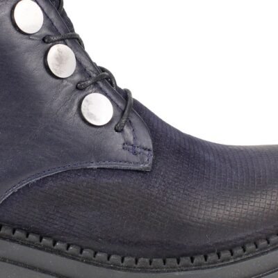 Botín Exs Street Cuero Azul Petróleo