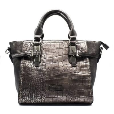 Cartera Agua de Coco Reptil Gris