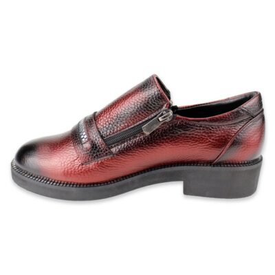 Zapato Exs Ruff Cuero Burdeo