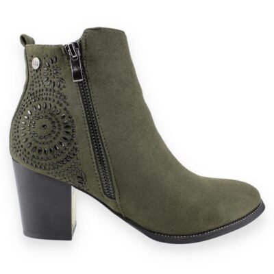 Botín Formal Xti Verde Petróleo