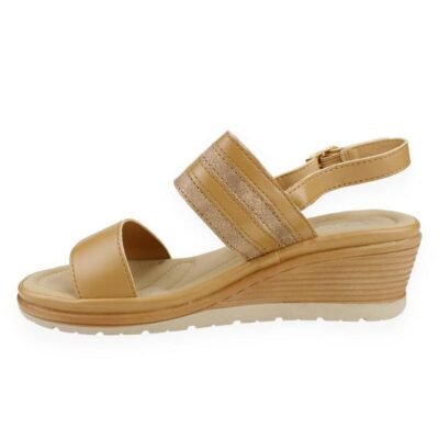 Sandalia New Walk Confort Camel