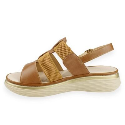 Sandalia New Walk Cintas Camel