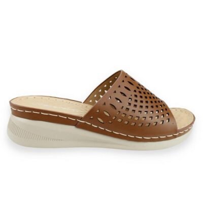 Sandalia New Walk Slip On Café