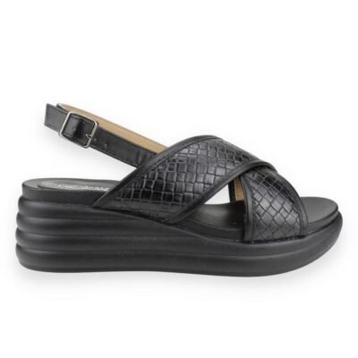 Sandalia New Walk Cintas Cruzadas Negra