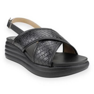 Sandalia New Walk Cintas Cruzadas Negra