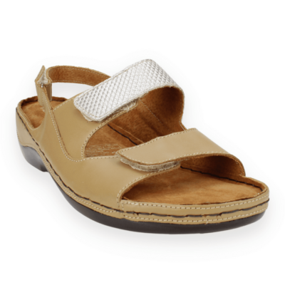 Sandalia Exs Confort Cuero Beige