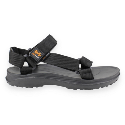 Sandalia New Walk Abierta Velcro Negra