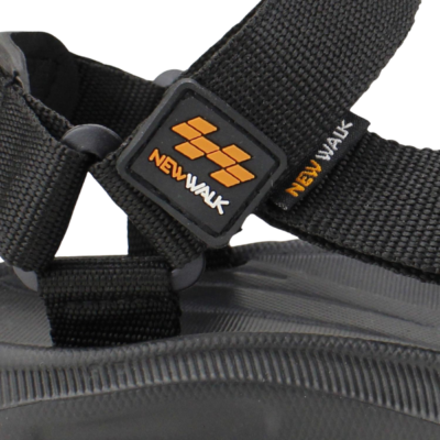Sandalia New Walk Velcro Abiertas Negra