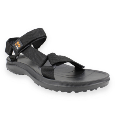 Sandalia New Walk Abierta Velcro Negra