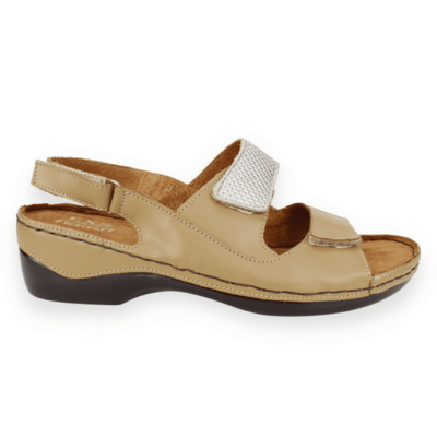 Sandalia Exs Confort Cuero Beige