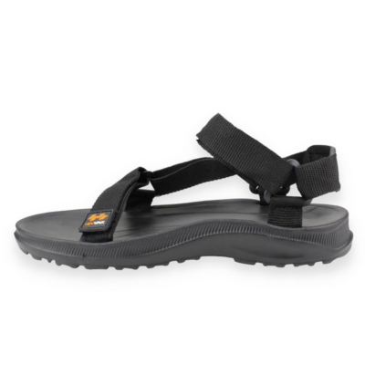 Sandalia New Walk Abierta Velcro Negra