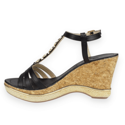 Sandalia Exs Iris Cuero Negra