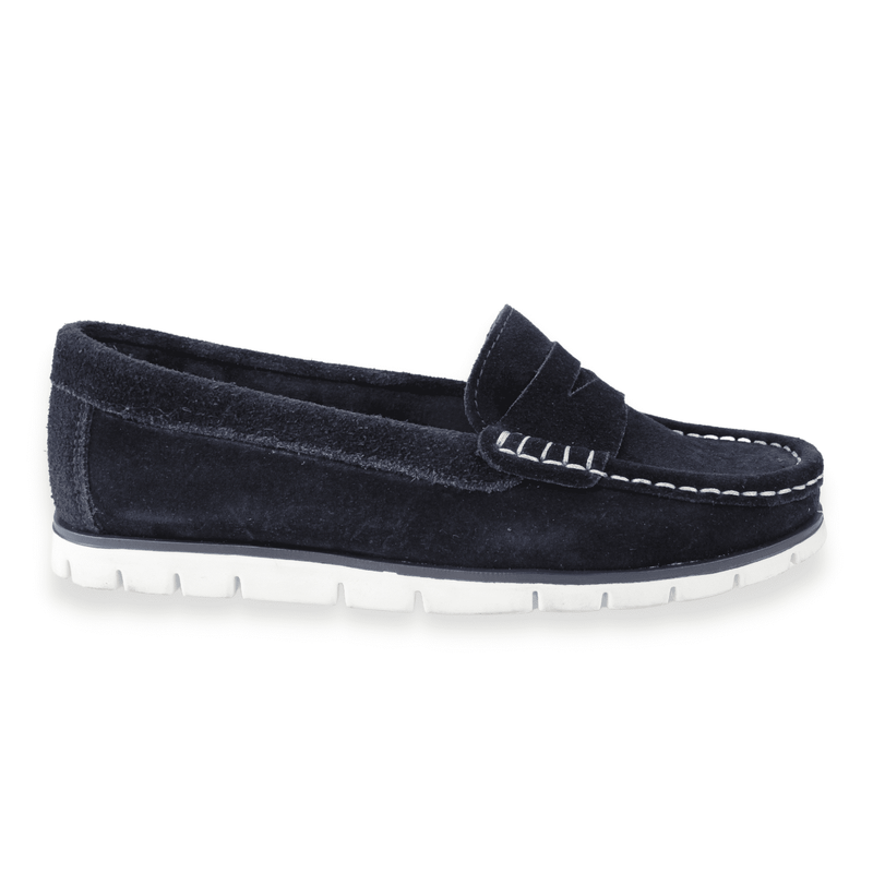 Mocasín Exs Gamuza Azul 1 Mocasín Exs Gamuza Azul