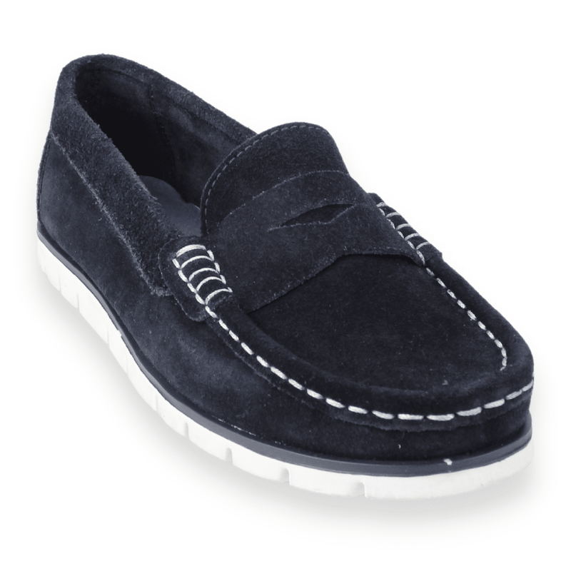 Mocasín Exs Gamuza Azul 2 Mocasín Exs Gamuza Azul