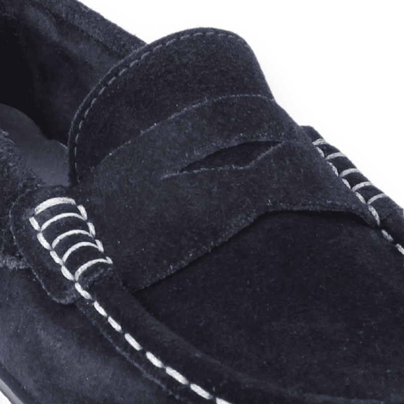 Mocasín Exs Gamuza Azul 4 Mocasín Exs Gamuza Azul