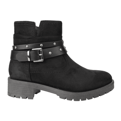 Botín New Walk Broche Negro