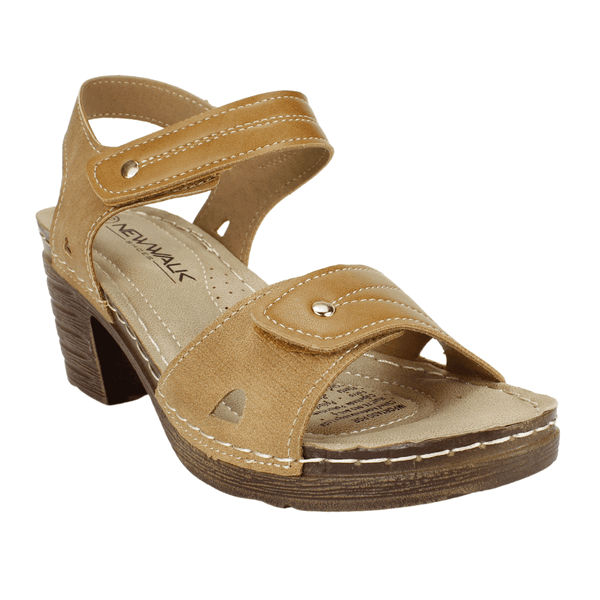 Sandalia New Walk Velcros Marrón 2 Sandalia New Walk Velcros Marrón - Imagen 2