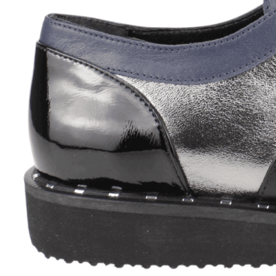 Zapato Exs Cuero Brillante Negro - Imagen 4