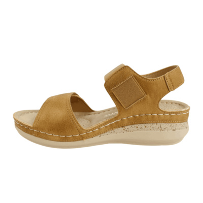 Sandalia New Walk Lisa Confort Camel - Imagen 3