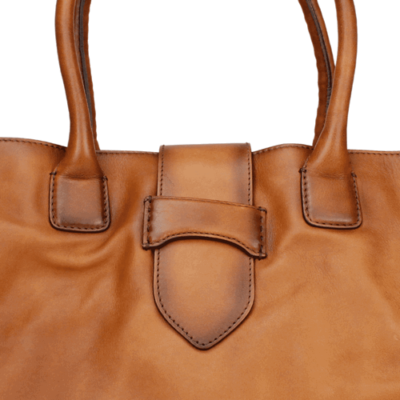 Cartera Pikolinos Cuero Tachas Camel - Imagen 3