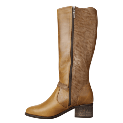 Bota Exs Broche Cuero Marrón - Imagen 3