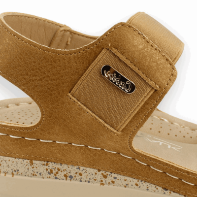 Sandalia New Walk Lisa Confort Camel - Imagen 4