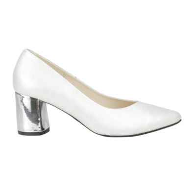 Zapato Exs Fiesta Cuero Plateado