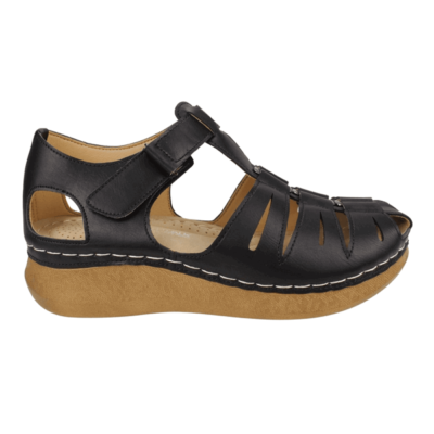 Sandalia New Walk Gaia Confort Negra