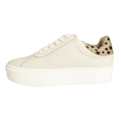 Zapatilla Exs Estrellas Claras Cuero Beige - Imagen 3