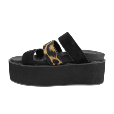 Sandalia New Walk Leopardo Negra - Imagen 3