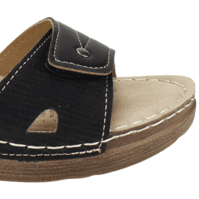 Sandalia New Walk Velcros Negra - Imagen 4