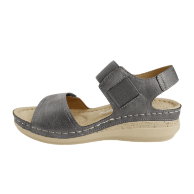 Sandalia New Walk Lisa Confort Gris - Imagen 3