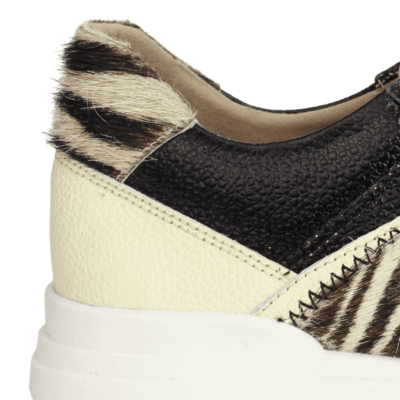 Zapatilla Exs Print Cuero Negra - Imagen 4