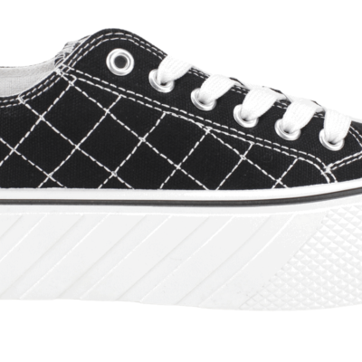 Zapatilla New Walk Lona Cruzado Negro - Imagen 4