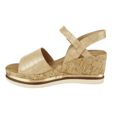 Sandalia New Walk Reptil Beige - Imagen 3