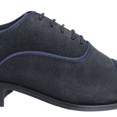 Zapato Versace 1969 Formal Gamuza Azul Marino - Imagen 4