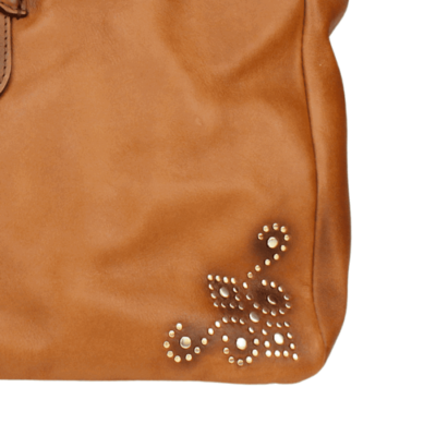 Cartera Pikolinos Cuero Tachas Camel - Imagen 4