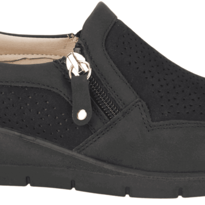Zapatilla New Walk Troquelada Negra - Imagen 4